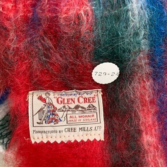 NWT red plaid Scotland MOHAIR scarf Glen Cree mint-TOASTY WARM WINTER SCARF - Picture 9 of 13